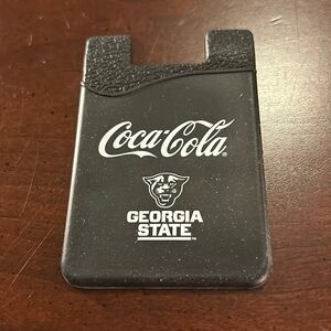 Black GA State Cell Phone Card Holder for Back of Phone